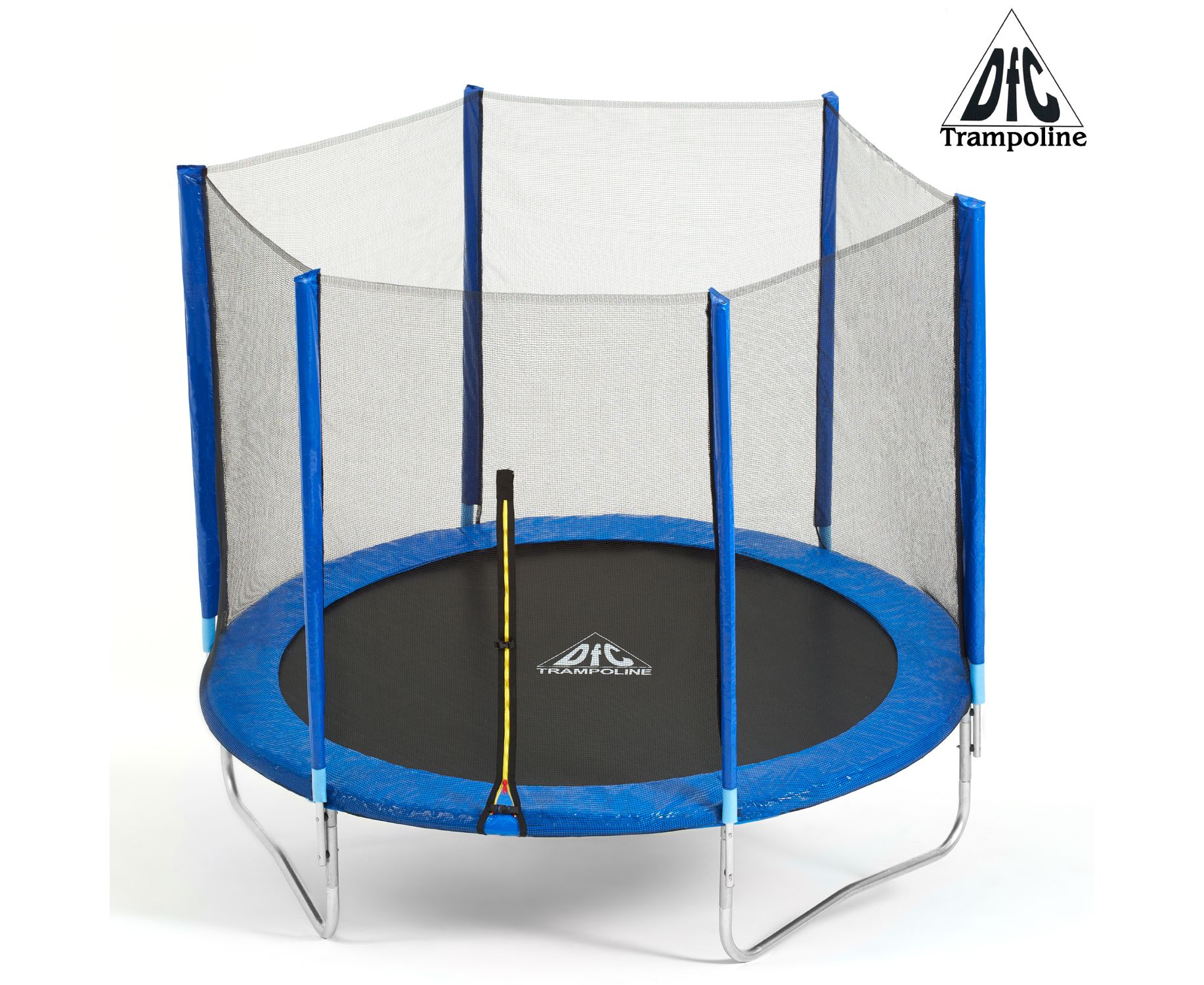 Батут DFC Trampoline Fitness 16ft наружн.сетка, синий (488см)(два короба) -  Динамо-спорт